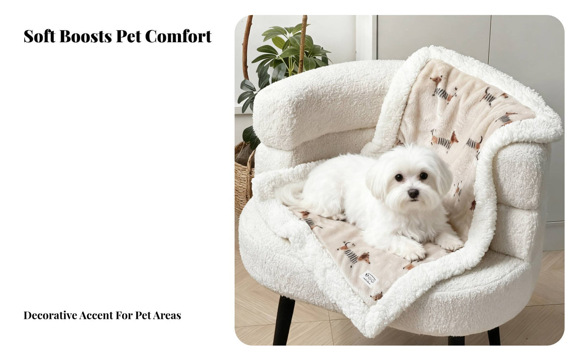 Puppy Warming Blanket Thickened Soft Dog Blanket Warm Bedding for Young Dogs, Family, Kennel, Living Room, Rest Ping
