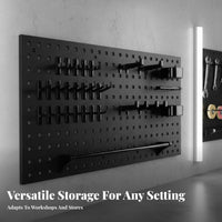 Customizable Layout Plastic Tool Pegboard Space Saving Wall Mounted Tool Holder Easy Installation Pegboard Organizer Kit Modular Design for Auto Detailers, Mechanics, DIY Enthusiasts, Retail Display