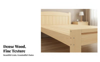 Slatted Pine Bed Frame sturdy Wood Construction Wooden Slat Bed Frame Minimalist Design Bedroom Furniture for Children, Students, kid's Room, Apartment