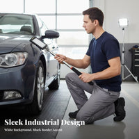 Telescoping Illuminated Inspection Mirror Portable Illuminated Lighted Inspection Mirror Lightweight Non-Slip Grip for Mechanics