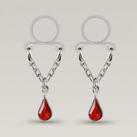 Nipple Hoop Stainless Steel Barbell Dangling for Costumes