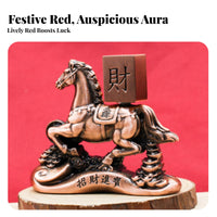 Symbol of Success Chinese Astrological Horse Statue Cultural Gift Good Luck Horse Ornament Compact Size for Business Owners, Shop Entrance