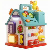 Multifunctional Busy House Toy Carry Handle Birdhouse Activity Toy Activity Toy ABS Plastic Sensory Activity House Fine Motor for Babies, Toddlers, Home Play
