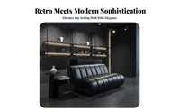 Vintage Inspired Armless Tufted Sofa Space-Saving 2-Seater Mini Couch space-efficient Design Loveseat Minimalist Look for Apartment Dwellers, Interior Designers, Living Room, Reception Area, Small areas, Boutique