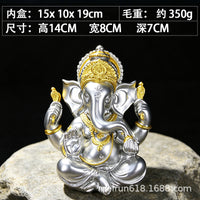 Southeast Asian Resin Elephant God Statue Home Decor