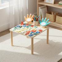 Educational Play Table Multifunction Educational Activity Table Number Learning Desk for Young Children, Kids, Classroom, Nursery