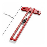 T-Square Ruler Hole Guide Carpenter T Ruler Clamp Lock Design for Workshop
