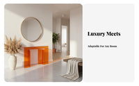 Light Luxury aesthetic Narrow Console Table Modern Design Water Ripple Accent Table Minimalist Aesthetic Hallway Stand Slim silhouette for Apartment Dwellers, Interior Designers, Homeowners, Entryway, Living Room, Behind Sofa, Bedroom