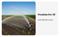 Large Area Coverage Rotating Rotary Sprinkler Good Atomization Heavy Duty Metal Sprinkler Rust-Proof for Landscapers, Dust Suppression