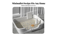 Indoor Dog Potty Keeps Paws Dry Dog Potty Tray with Grate Pet Toilet Tray Long-Lasting Puppy Training Toilet with Post Portable