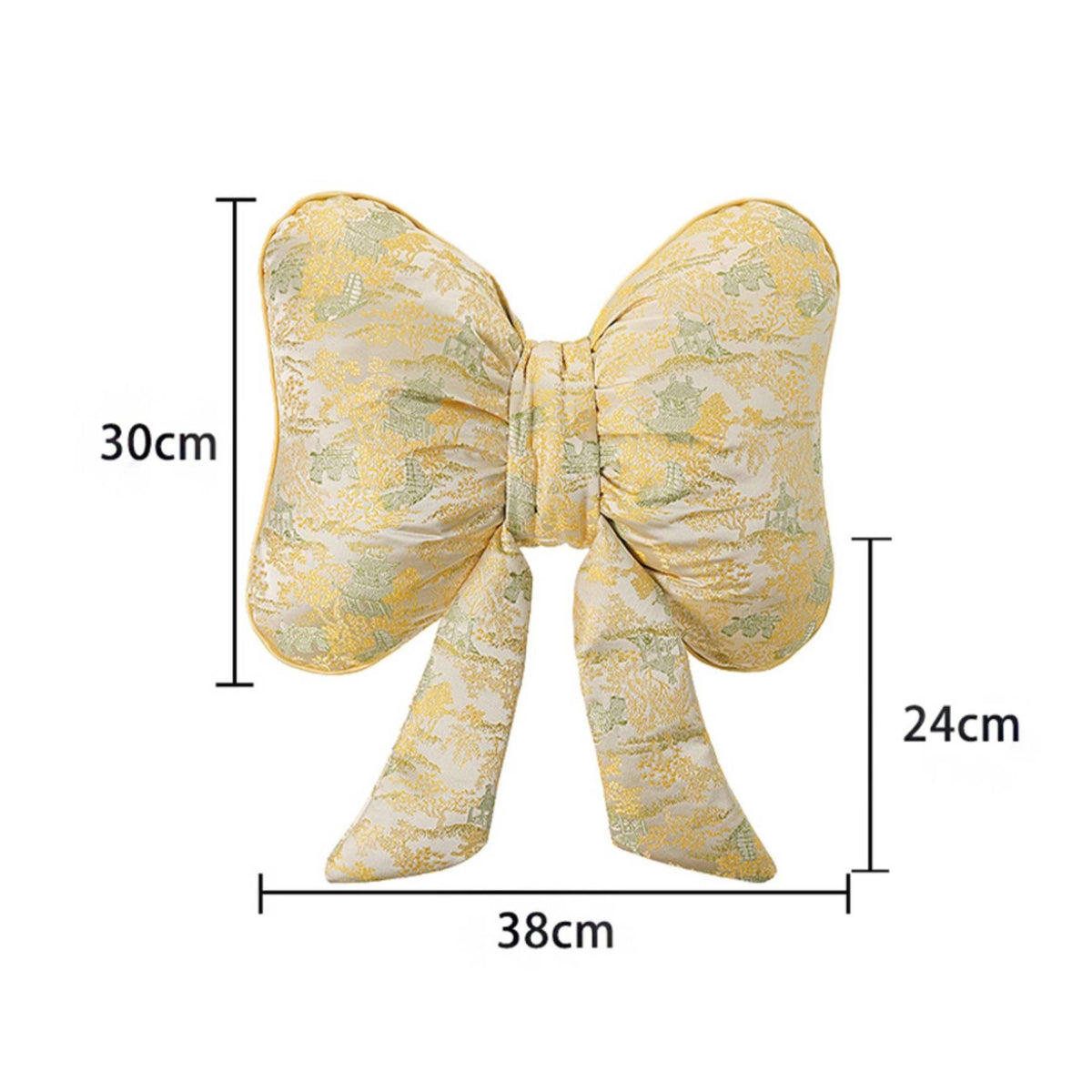 Bow Shaped Pillow Gathered Knot Bow Pillow Padded for Chair