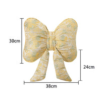 Bow Shaped Pillow Gathered Knot Bow Pillow Padded for Chair