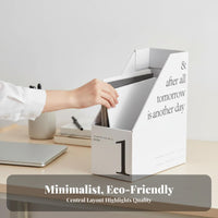 foldable upright document Holder Large Capacity Foldable periodical document Space Saving Desktop Organizer Easy Assembly for Students, Home Users, educators, Study Room, storage shelf, Classroom, Library
