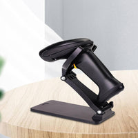 Sturdy Material Universal Product Code Scanner Stand Easy Assembly Foldable Scanner Holder Wall Mountable Product Code Reader Cradle for Supermarket, Warehouse, Library