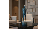 Abstract Human Statue Freestanding Human Figure Sculpture Textured Abstract Sculpture for Accommodation Facility Lobby