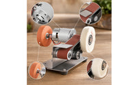Compact Belt Sander with Polishing Wheel Multi-Function Mini Electric Belt Sander Multifunctional Polishing Grinder Portable for Woodworkers, Hobbyists, Woodworking, Workshop