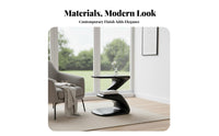 Multitier Storage S-Shaped Tiered Stand Space-Saving End Table Artistic Look Nightstand Modern & design for Apartment Dwellers, Design connoisseurs, homeowners, Small areas, Bedroom, Living Room, Balcony