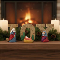 Resin Letter Ornament Cute Design Decor Set for Holiday