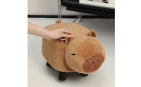Soft Shoe Stool Solid Wood Legs Capybara Stool Creative Design for Entryway
