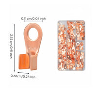 Copper Wire Lug High Conductivity Barrel Loop Terminal Non-Insulated Compression Connector for Marine