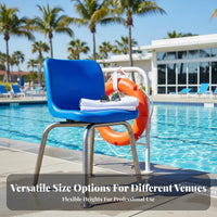 Rust-Proof Lifeguard Chair Rustproof Stainless Steel Lifeguard Stand Heavy-Duty Pool Lifesaving Chair Weather Resistant for Lifeguards, Water Park Attendants, Referees, Beaches, Sports Venues, Beach, Lakeside