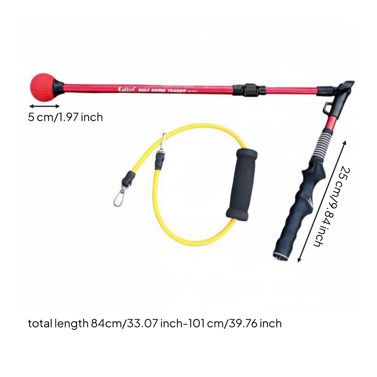 Warm-up Tool Golf Swing Coach Indoor Outdoor Use Golf Posture Corrector Adjustable Length for Beginners, Amateurs, Home, Driving Range