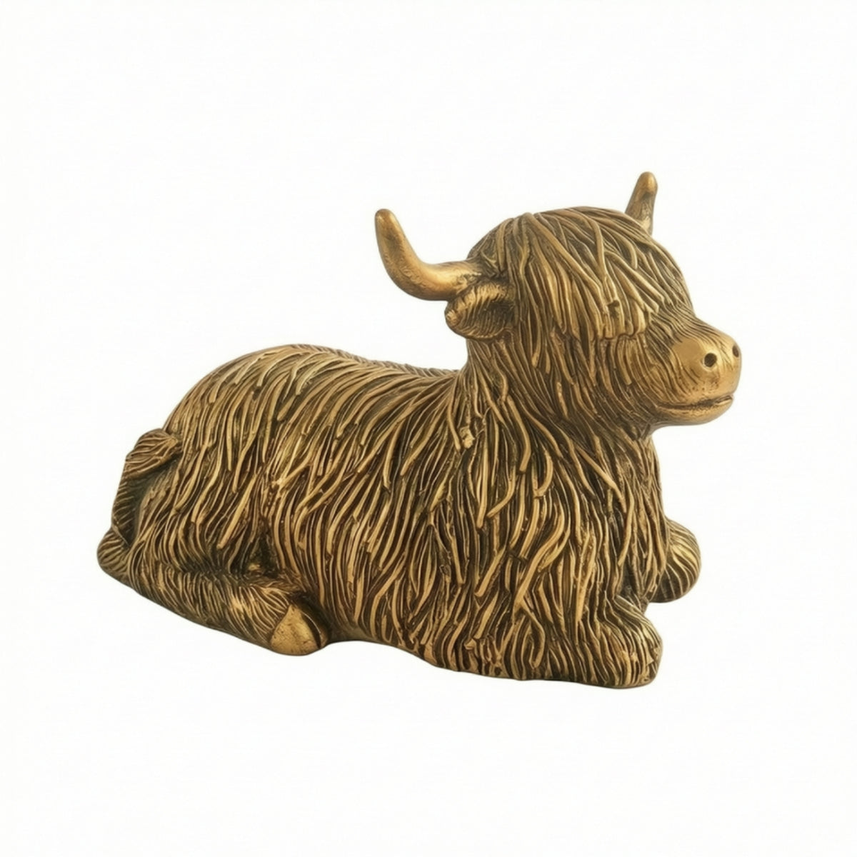 Cattle Figurine Shaggy Cow Figurine Antiquedecorative Piece for Home, Garden