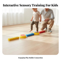 Stepping Stone and Balance Beam Set Textured Surface Kids Balance Set Anti-Slip Base Sensory Integration Stumps for Young Children