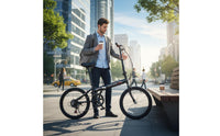 Geared Folding Bike Lightweight Cycling Equipment Variable Speed for Commuters
