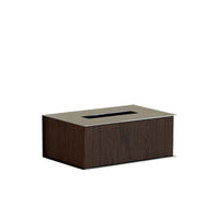 Tissue Box Cover with Stainless Surface Refills Rectangular Tissue Box Cover Modern Holder for Living Room, Bedroom