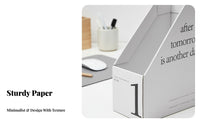 foldable upright document Holder Large Capacity Foldable periodical document Space Saving Desktop Organizer Easy Assembly for Students, Home Users, educators, Study Room, storage shelf, Classroom, Library