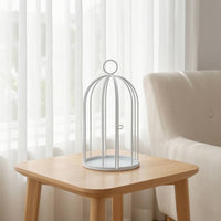 Decorative Birdcage Domed Metal Display Cage Hanging Round Bird Cage for Table Decor