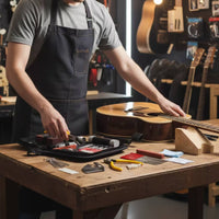 Guitar Maintenance Kit Featuring a Work Mat Portable Guitar Repair Kit with Mat Professional-Grade for Luthiers, Home Workshop, Music Studio