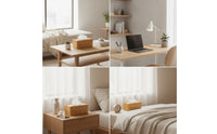 Bamboo Tissue Box Cover Rectangular Wood Tissue Box Cover for Living Room, Washroom, Bedroom