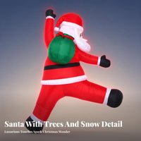 Climbing Santa Red Suit Christmas Figure