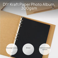 Kraft Paper Loose Leaf Photo Scrapbook DIY Notebook