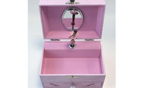 Ballet Themed Pink Ballerina Jewelry Box Birthday Gift Ballerina Music Box Plays Classic Melody Keepsake Container Wind-up Mechanism for Dancers