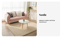 Nordic Design rose 2-Seater Sofa Minimalist & design Loveseat space-efficient Size Couch Space-Saving for Apartment Dandllers, premierTime Homeowners, Living Room, Small areas, Studio, Bedroom