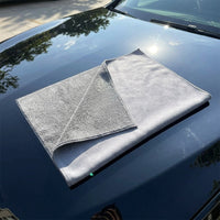 500 GSM Microfibre Cloth and Car Drying Towel, Absorbent Car Cloth for Detailing, Gray Coral Fleece Multi-Purpose Cleaning Tool