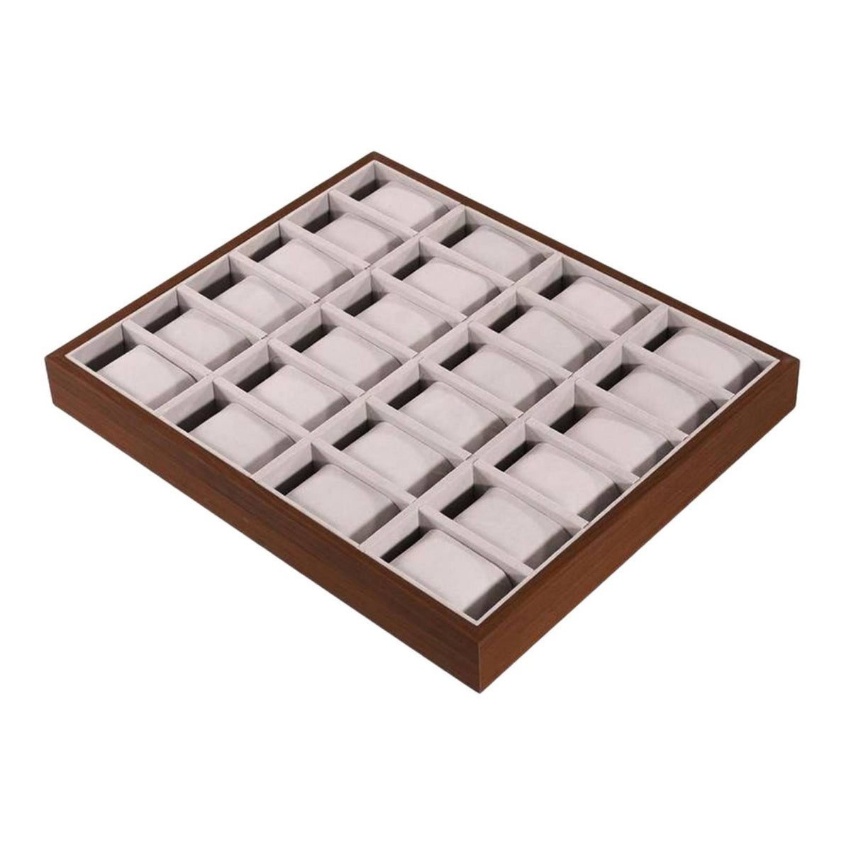 Open-Top Padded Watch Display Tray Rectangular clothLined Watch Tray