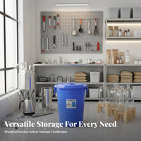 Large Capacity Plastic Pail Long-Lasting Professional Fermentation Barrel Sturdy Duty Storage Container Reinforced Handles