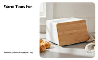 Bread Bin Long-Lasting Construction Metal Bread Bin Kitchen Organizer Large Capacity Food-Safe Material for Pantry