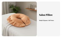 Beauty Bed Face Pillow Skin-Friendly Rectangular Sponge Gentle Padding Gentle Kneading Table Headrest for Beauticians, Estheticians, Salon, Travel