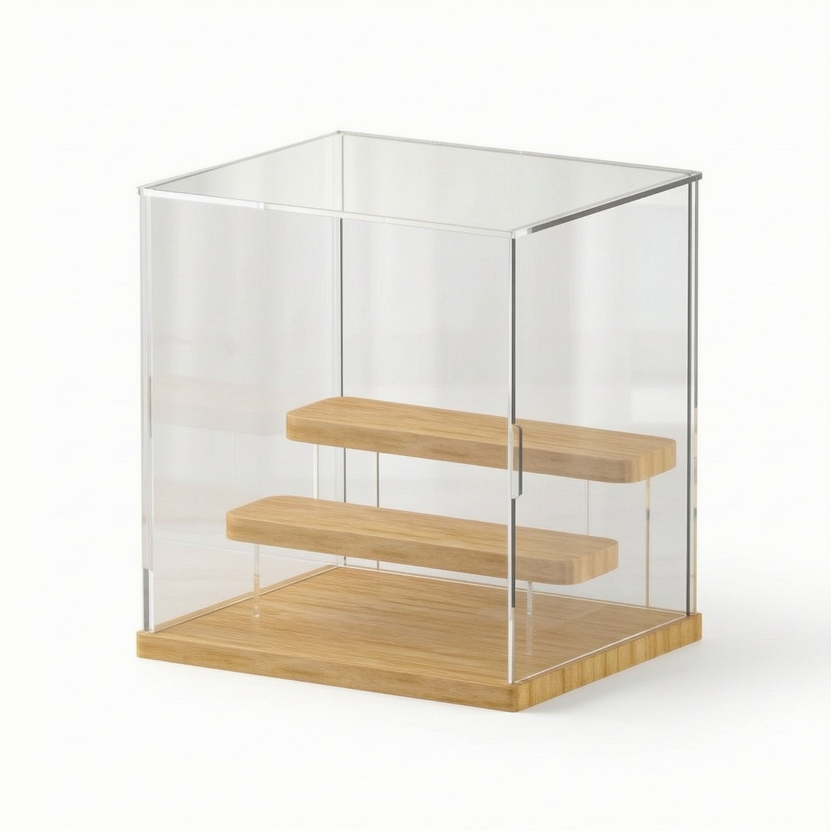 Display Cabinet with Stepped Shelf Dustproof Showcase Compact Furniture for Collectors