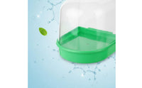 Easy to Clean Bird Enclosure Bath Container Hanging Design Parrot Bath Tray Safe Plastic Pet Accessory for Parrots, Small Birds, Budgies