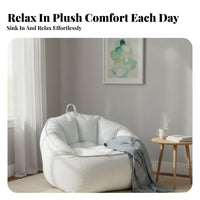 Stain-Resistant Pear-Shaped beanbag Chair Comfortable Floor Seating Easy to Clean Indoor Furniture Space-Saving for Adults, Students, Bedroom, Living Room, book niche, Home Theater