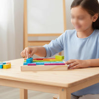 Hands-On Learning Wooden Fraction Strips Color Recognition Colored Counting Sticks Montessori Math Game for Preschoolers, Kindergarteners, Toddlers, Classroom, Homeschool, Playroom