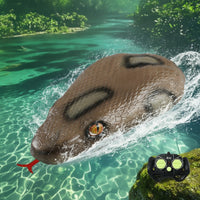 Distant Control Boat Twin-Propeller Alligator Head Boat Joke for Children