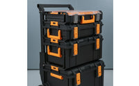 4 Pieces Stackable Tool Box Wheeled Rolling Portable Chest for Craftspeople, Mechanics, Job Site