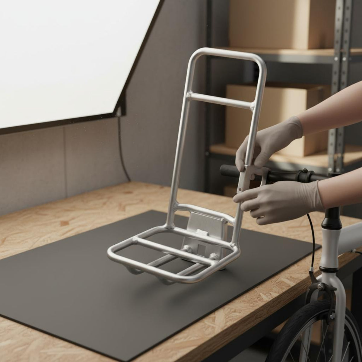 Load Carrying Folding Bike Front Rack Multi-Purpose Use Snout-Style Rack Fits Most Bikes for Commuting